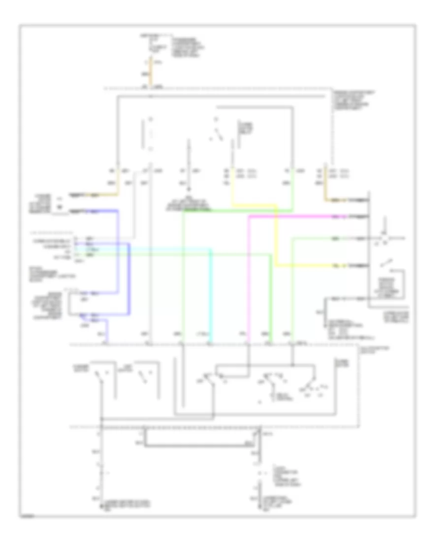 Электросхема стеклоочистителя, дворников и омывателя для Hyundai Sonata LX 2005