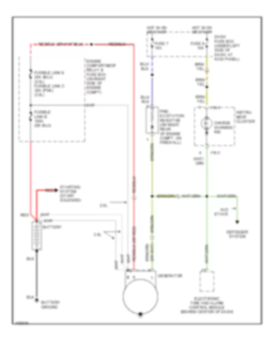 Charging Wiring Diagram for Hyundai Sonata GLS 1998