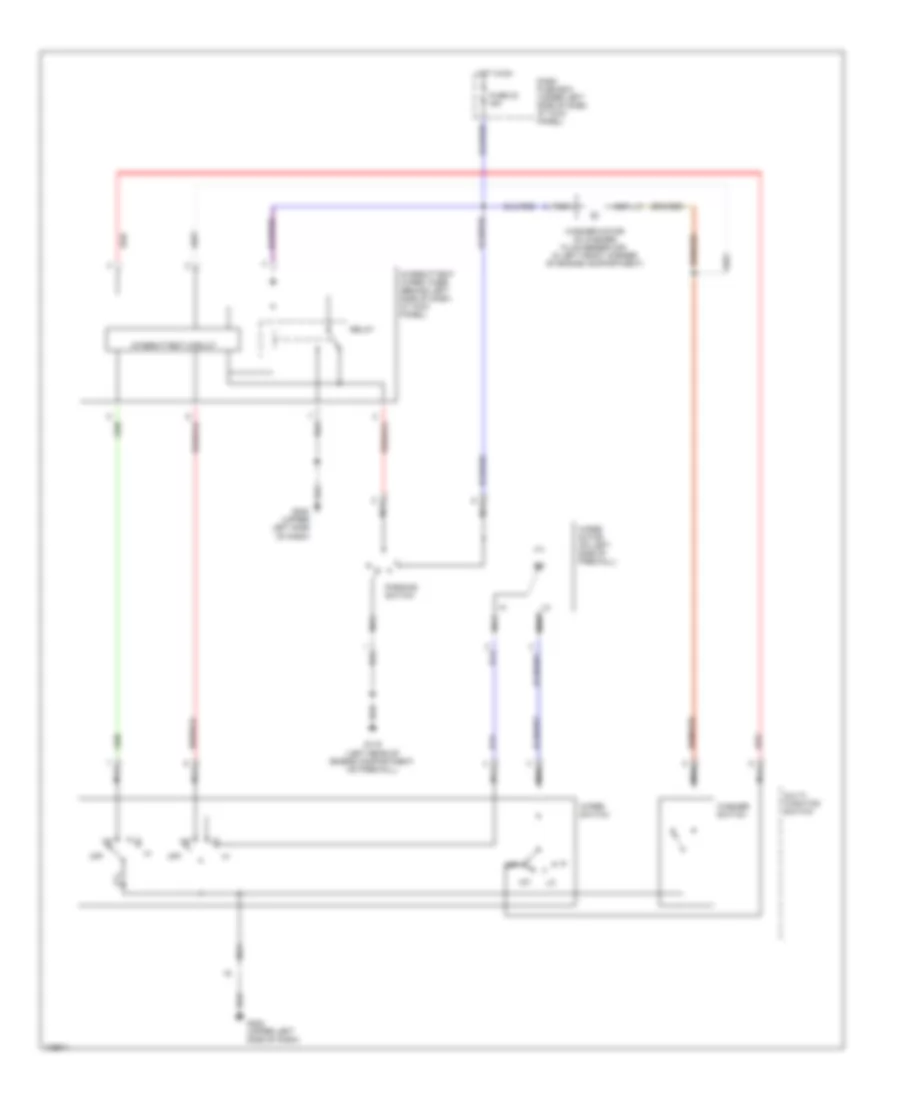 Электросхема стеклоочистителя, дворников и омывателя, без Единица ETACS для Hyundai Sonata GLS 1998