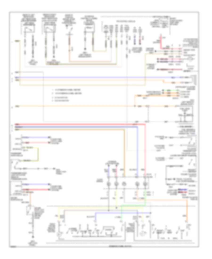 Instrument Cluster Wiring Diagram with Super Vision 2 of 2 for Hyundai Santa Fe Limited 2014