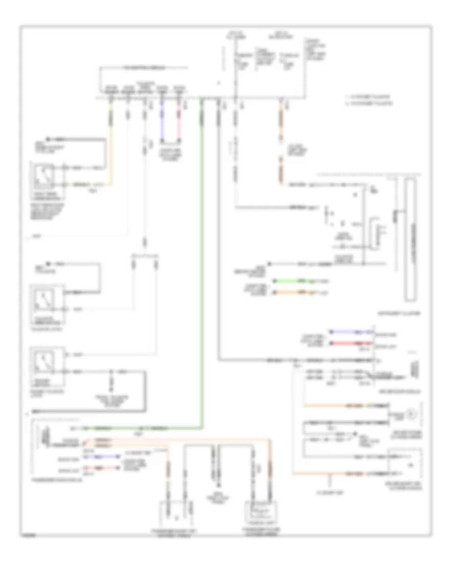 Courtesy Lamps Wiring Diagram (2 of 2) for Hyundai Santa Fe Limited 2014
