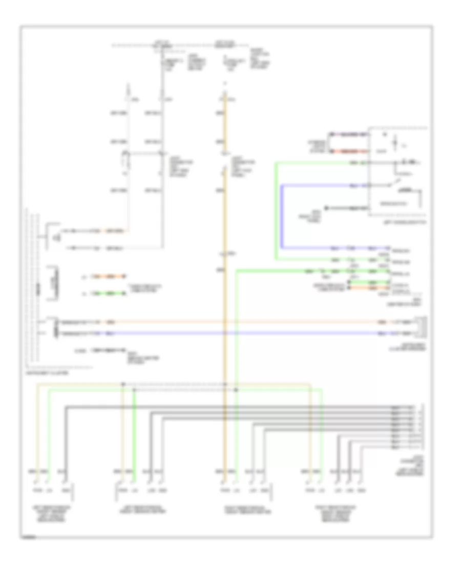 Parking Assistant Wiring Diagram for Hyundai Santa Fe Limited 2014