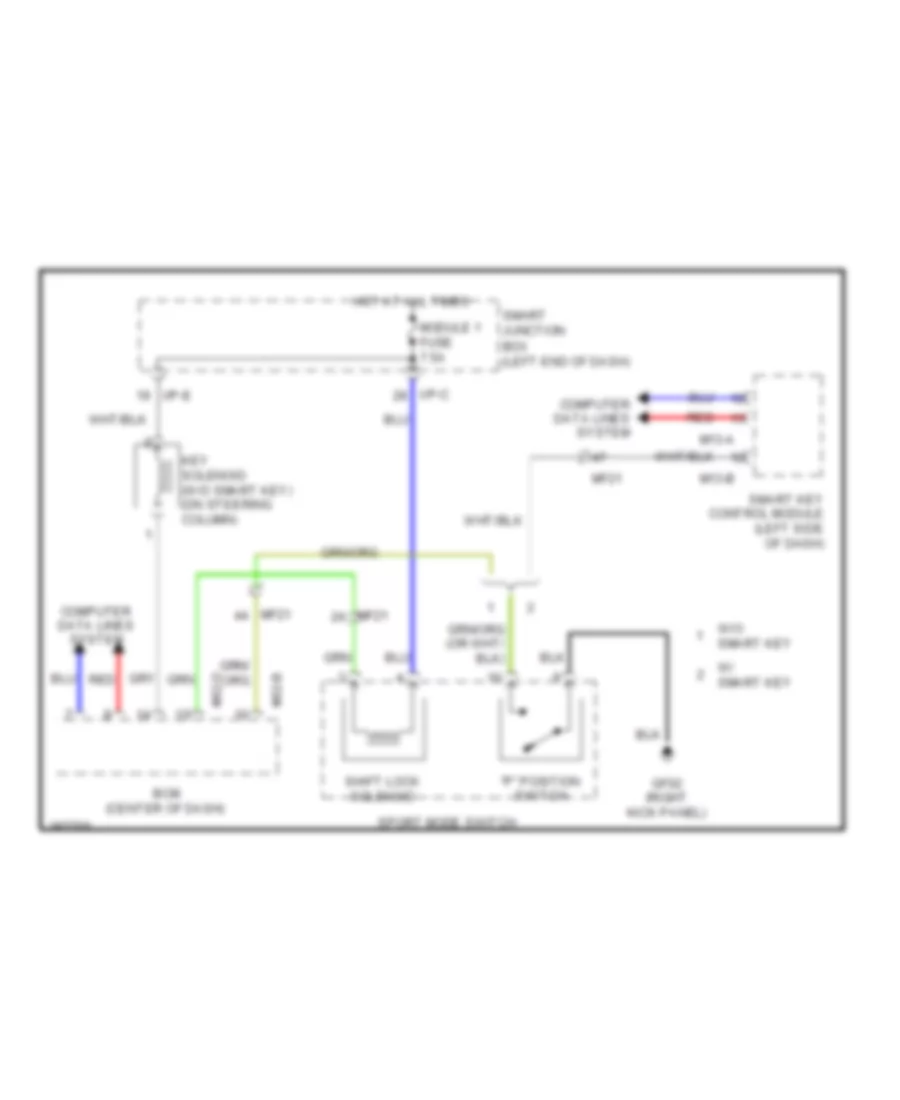 Shift Interlock Wiring Diagram for Hyundai Santa Fe Limited 2014