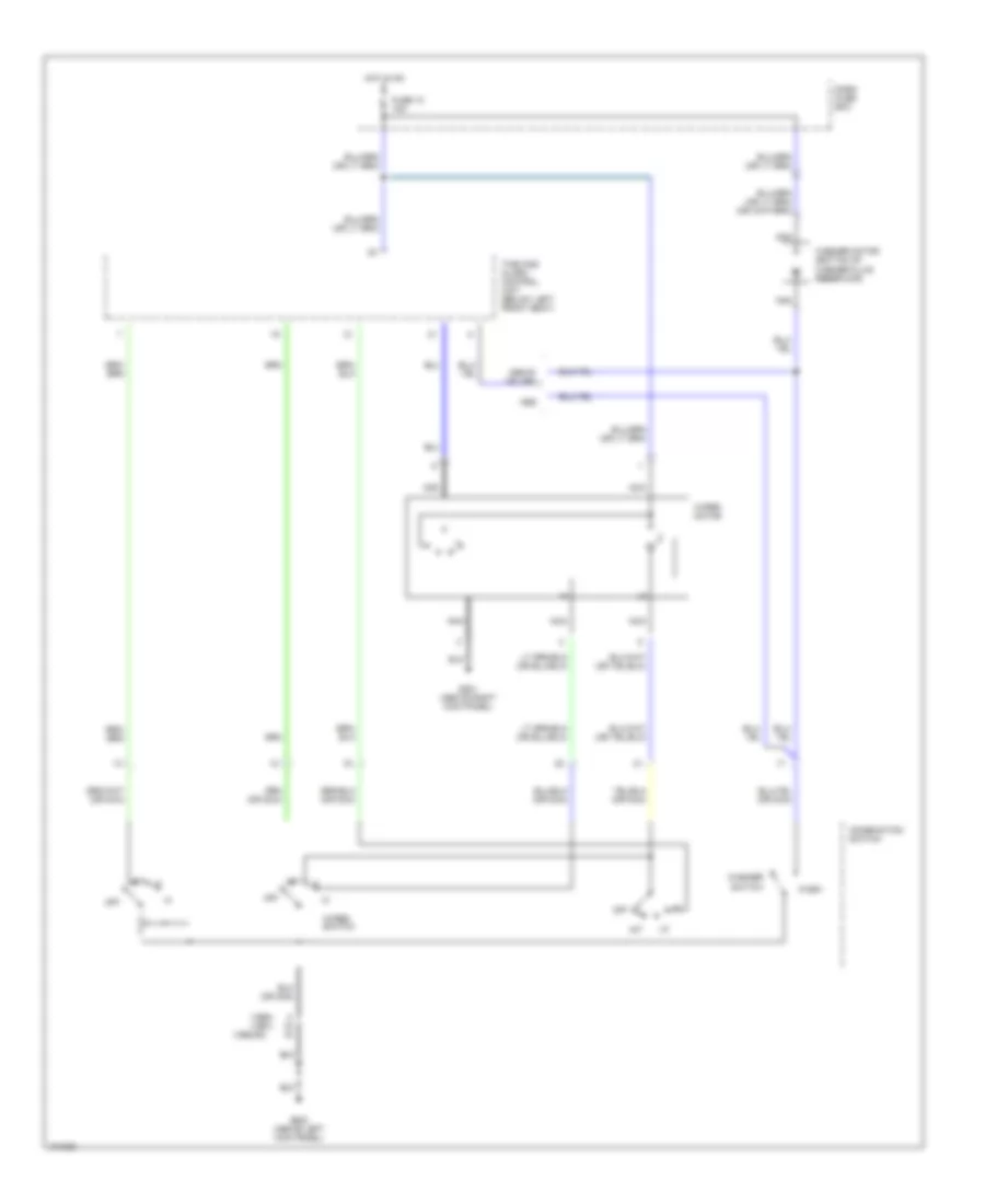 Front Wiper Washer Wiring Diagram for Hyundai Excel 1990