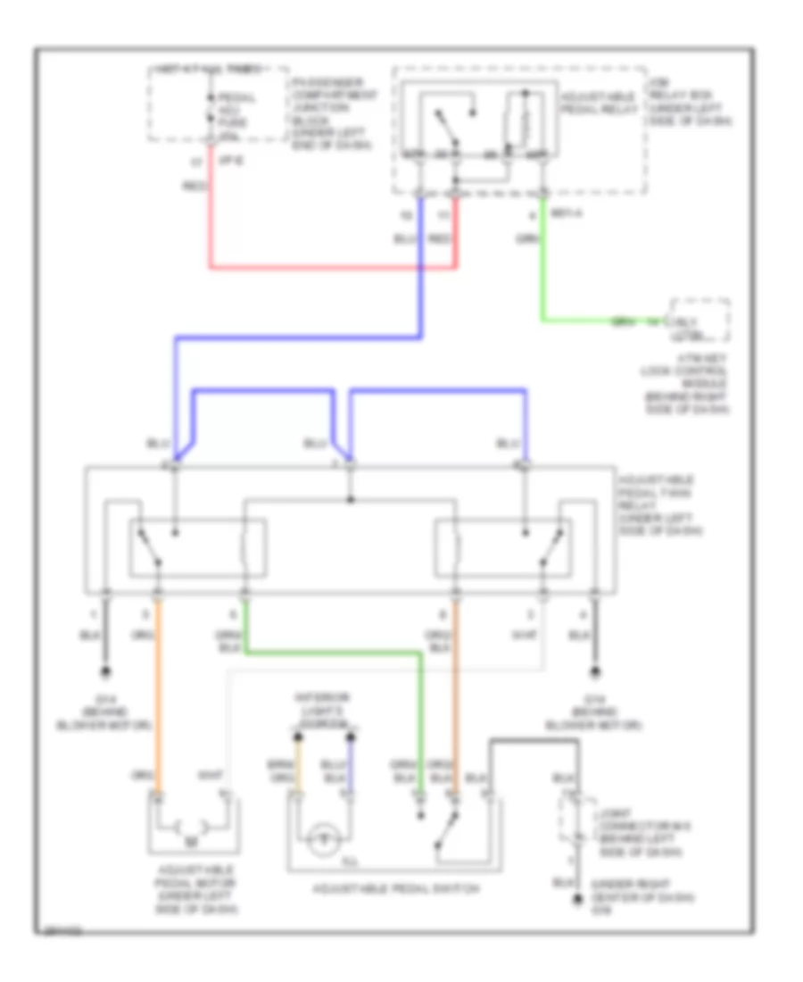 Adjustable Pedal Wiring Diagram for Hyundai Azera GLS 2009