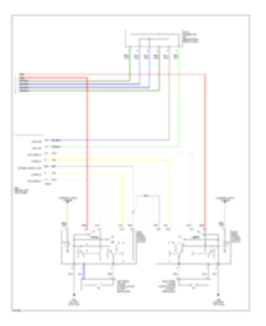 Power Windows Wiring Diagram (2 of 2) for Hyundai Azera GLS 2009