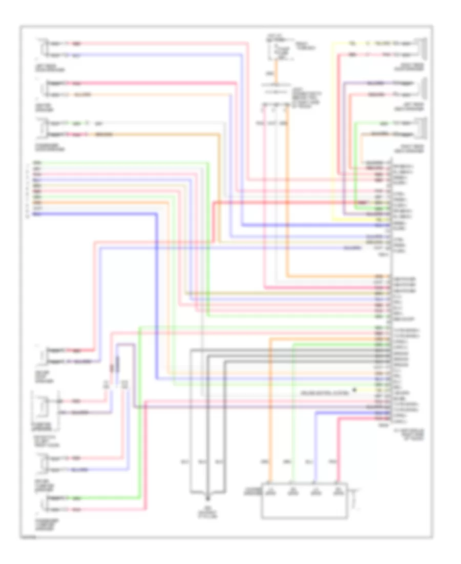 Radio Wiring Diagram, without Navigation  with AV Amplifier (2 of 2) for Hyundai Azera GLS 2009