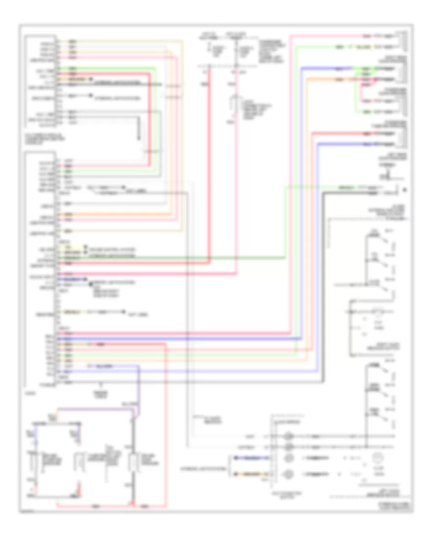 Radio Wiring Diagram, without Navigation  without JBL Amplifier for Hyundai Azera GLS 2009