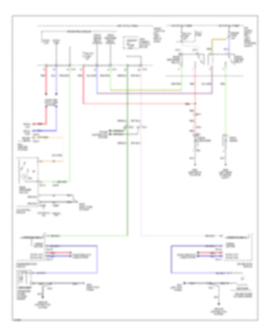 Defoggers Wiring Diagram, without Auto Defogger for Hyundai Santa Fe Sport 2014