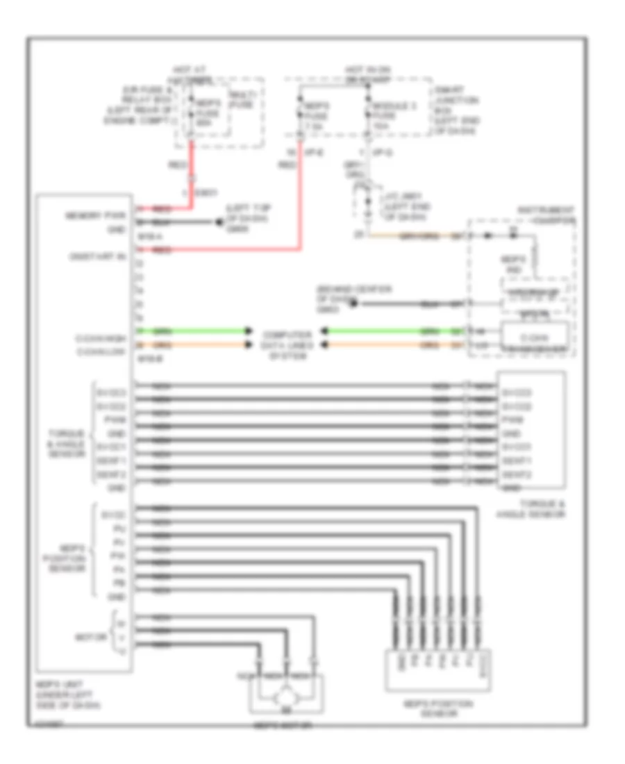 Electronic Power Steering Wiring Diagram for Hyundai Santa Fe Sport 2014