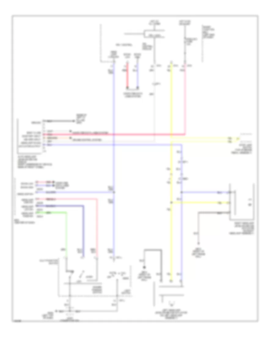 Headlamps Leveling Wiring Diagram for Hyundai Santa Fe Sport 2014
