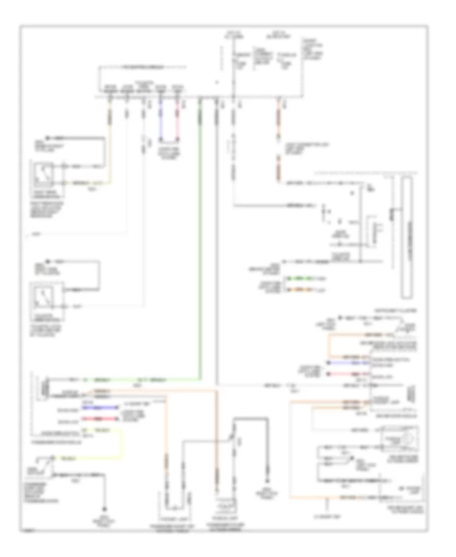 Courtesy Lamps Wiring Diagram 2 of 2 for Hyundai Santa Fe Sport 2014