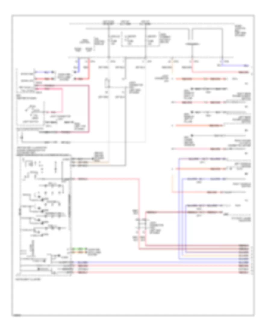 Instrument Illumination Wiring Diagram (1 of 2) for Hyundai Santa Fe Sport 2014