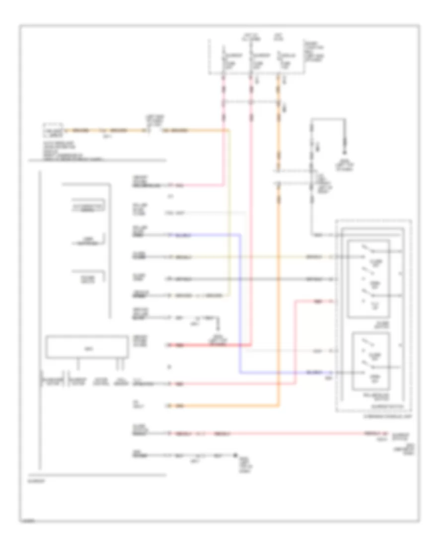 Power TopSunroof Wiring Diagram for Hyundai Santa Fe Sport 2014