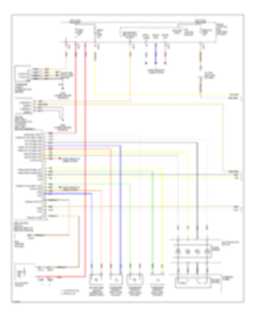 Supplemental Restraints Wiring Diagram 1 of 2 for Hyundai Santa Fe Sport 2014