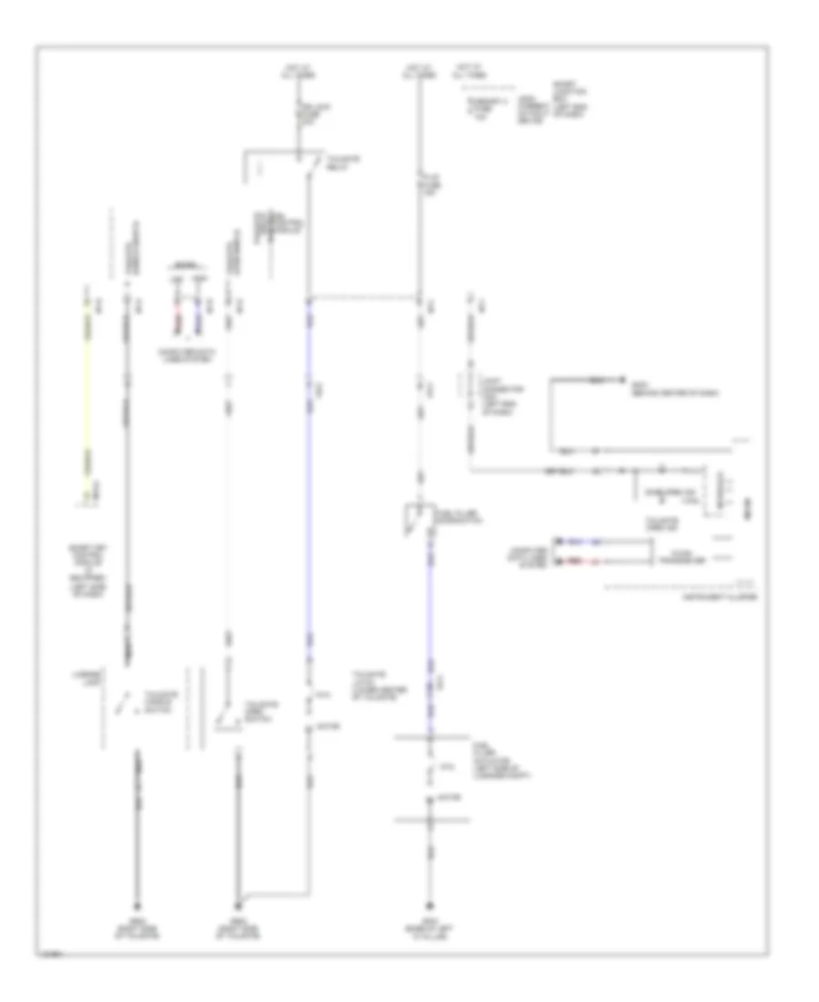 Trunk  Fuel Door Release Wiring Diagram for Hyundai Santa Fe Sport 2014