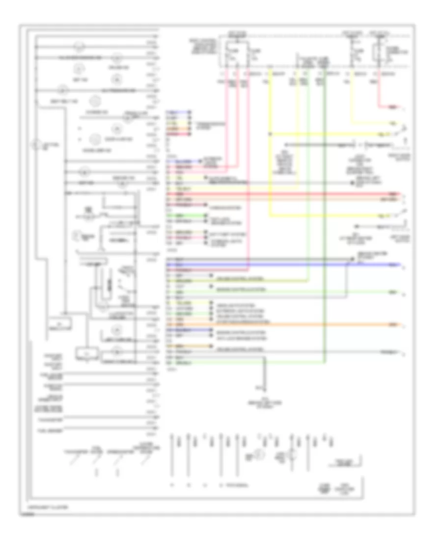 Instrument Cluster Wiring Diagram 1 of 2 for Hyundai Tiburon GS 2005