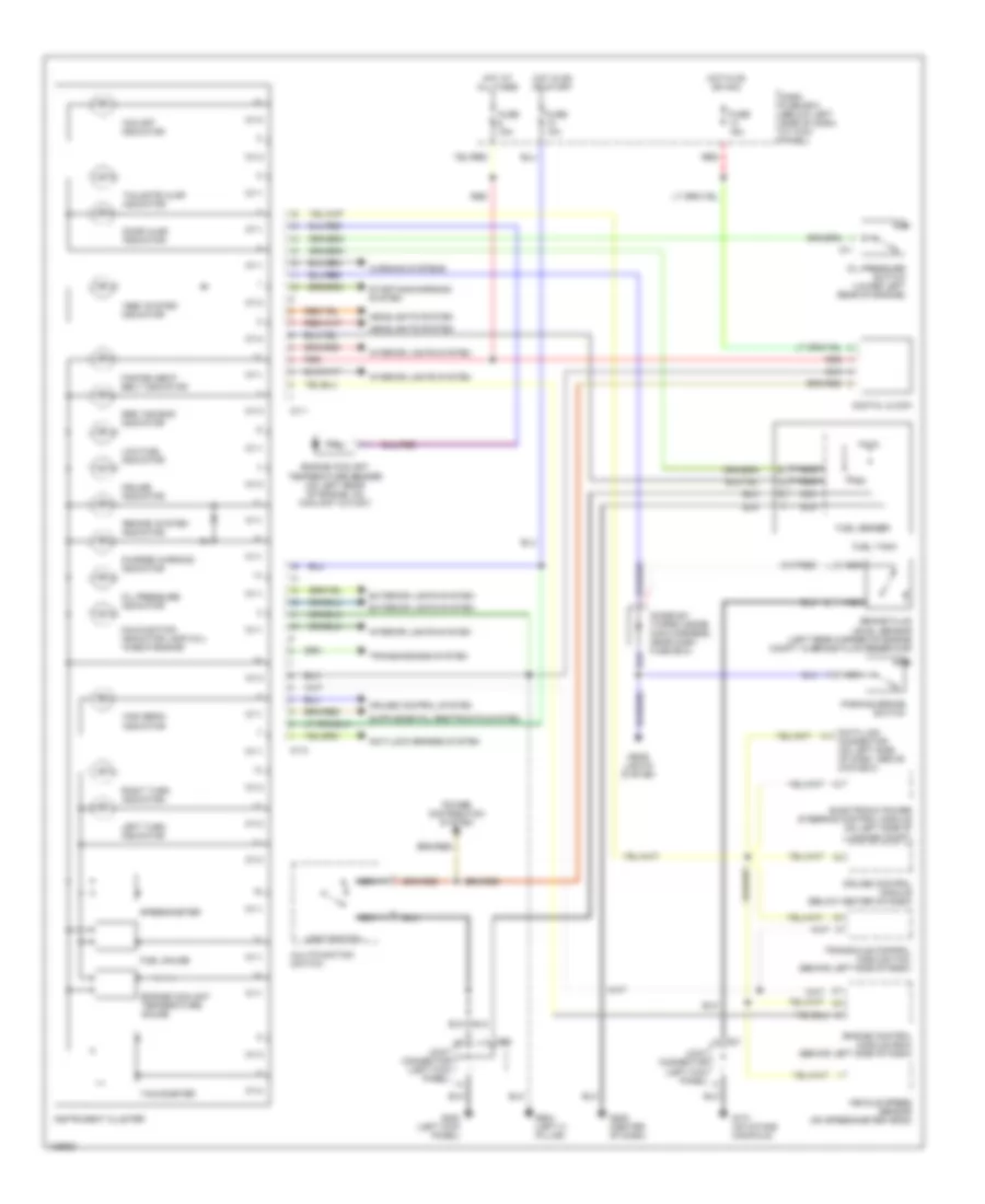 Instrument Cluster Wiring Diagram for Hyundai Tiburon 1998