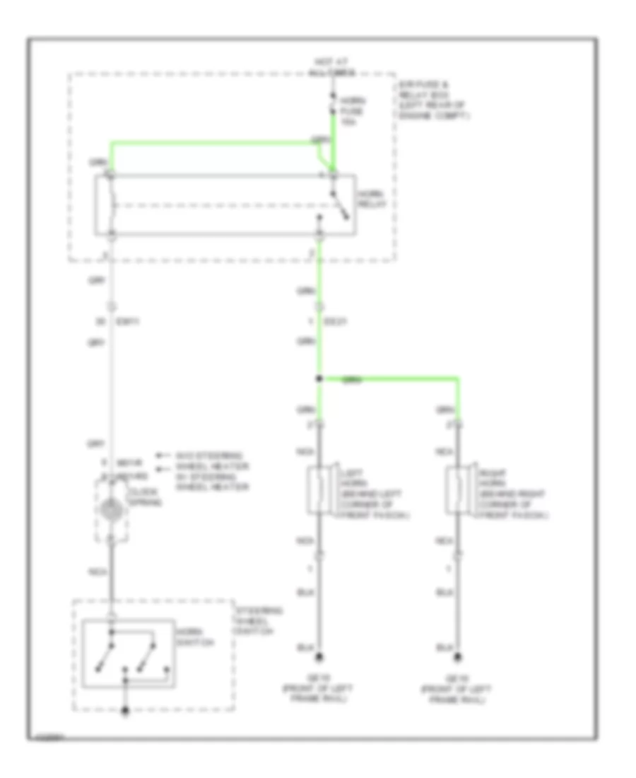 Horn Wiring Diagram for Hyundai Santa Fe Sport 2.0T 2014