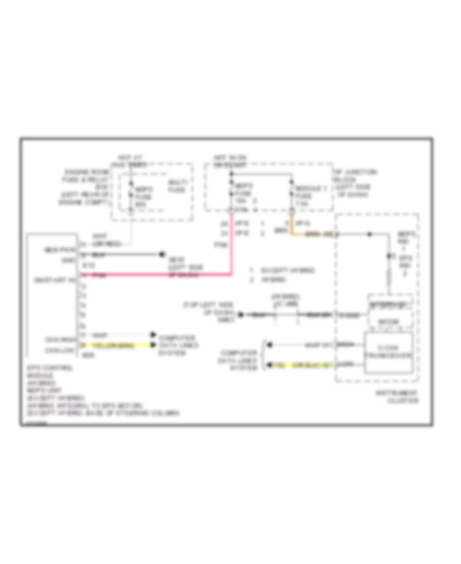 Electronic Power Steering Wiring Diagram for Hyundai Sonata GLS 2014