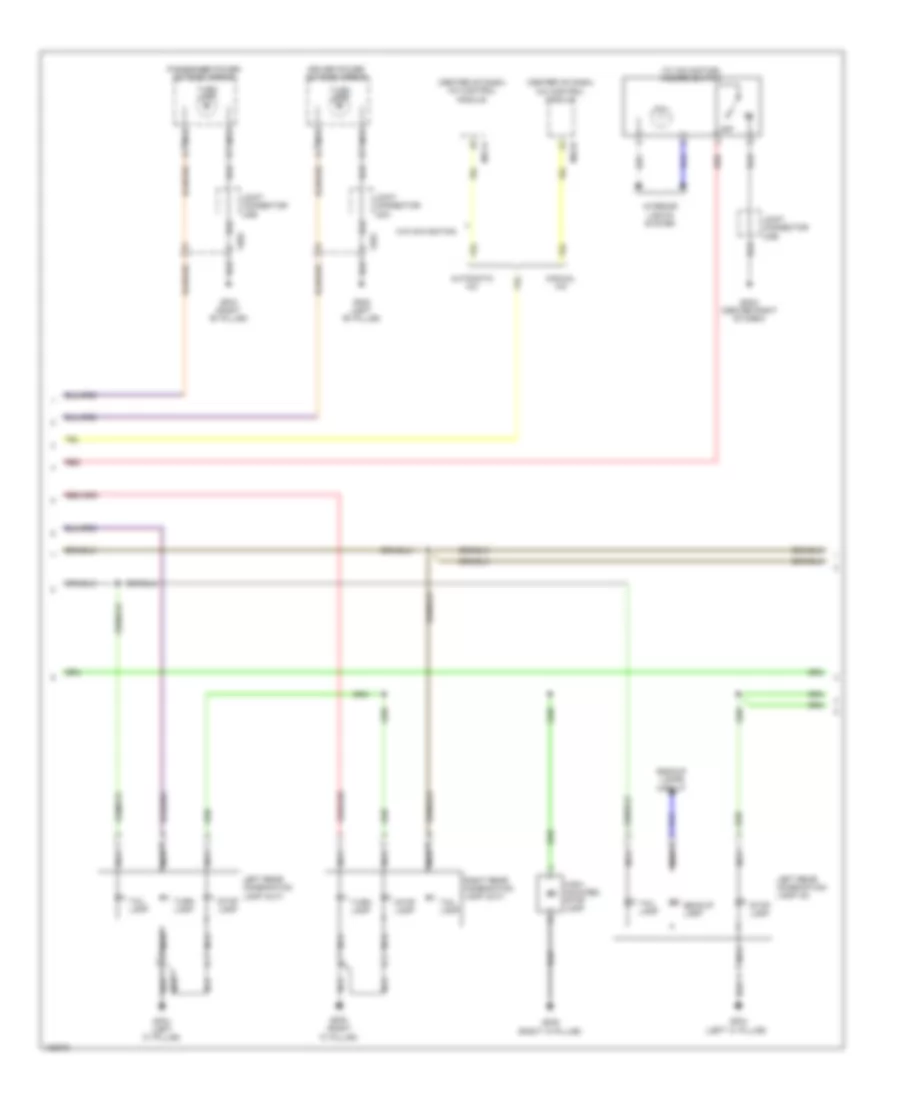 Exterior Lamps Wiring Diagram, Except Hybrid with LED (2 of 3) for Hyundai Sonata GLS 2014