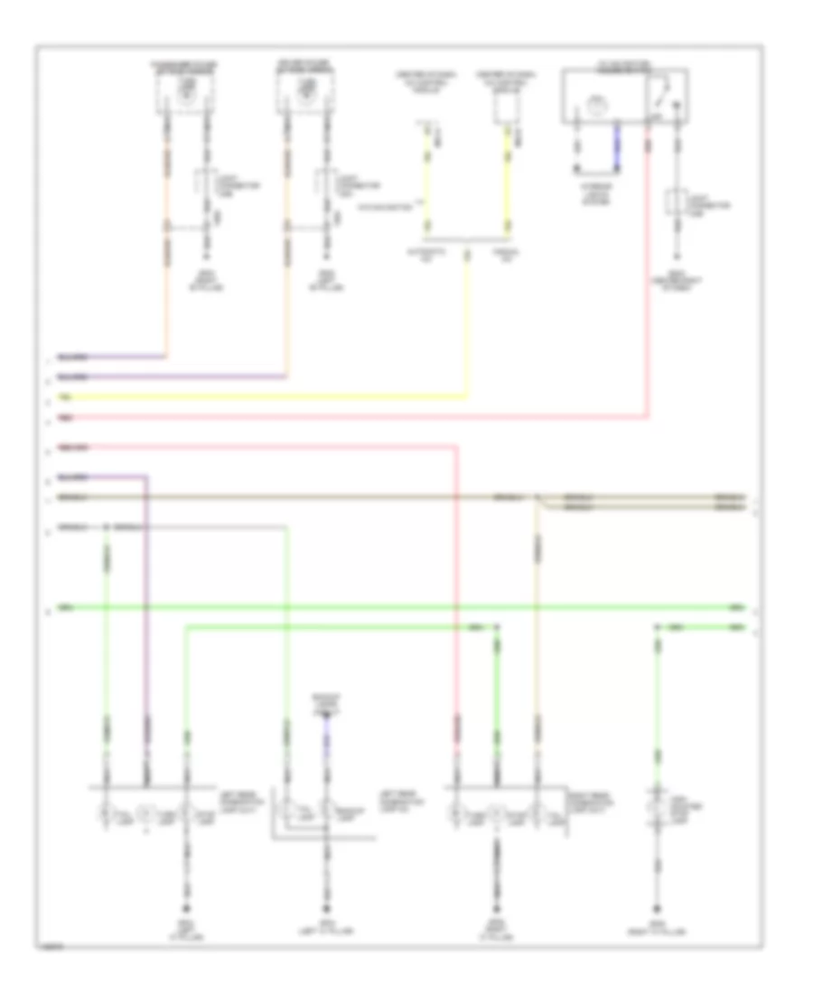 Exterior Lamps Wiring Diagram, Except Hybrid without LED (2 of 3) for Hyundai Sonata GLS 2014