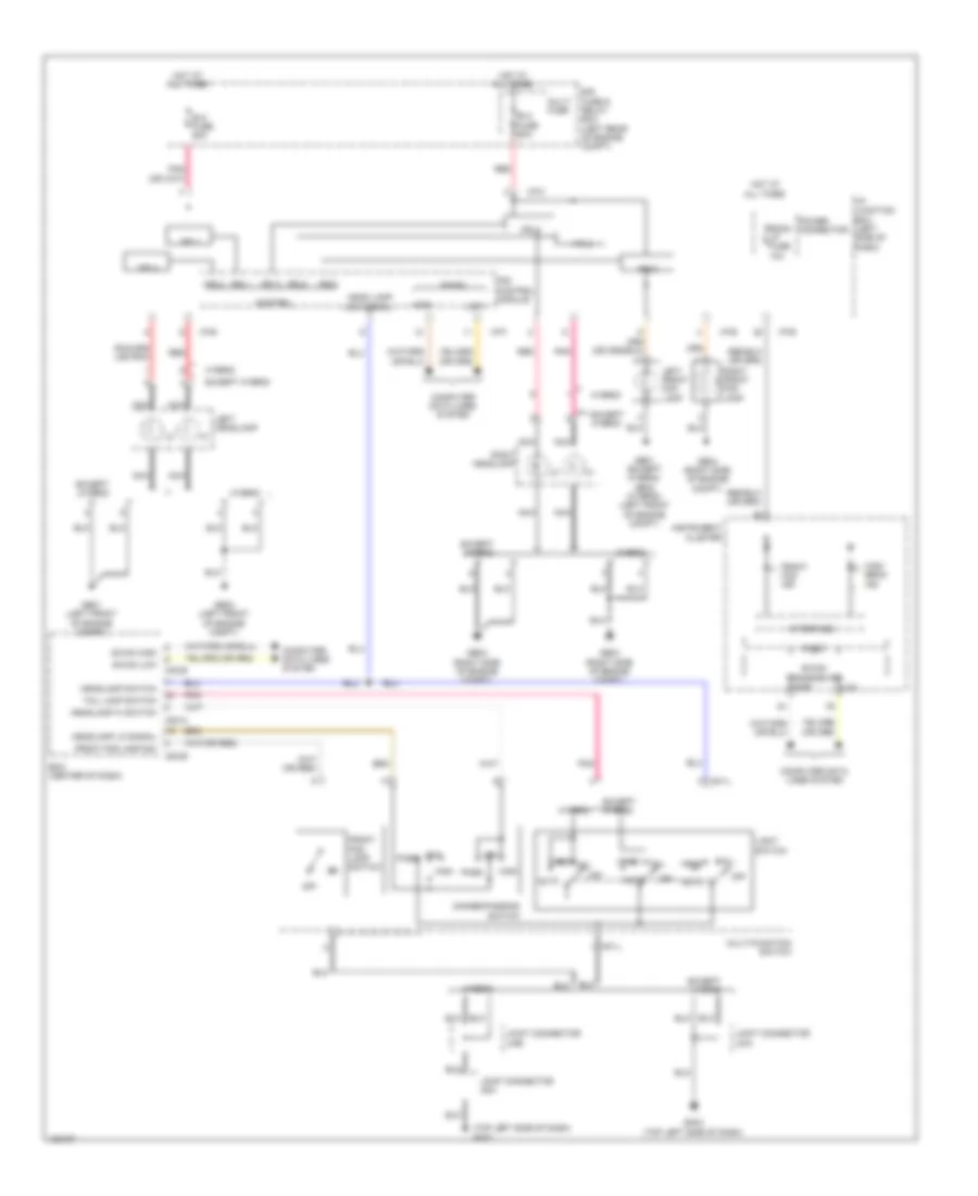 Headlamps Wiring Diagram for Hyundai Sonata GLS 2014