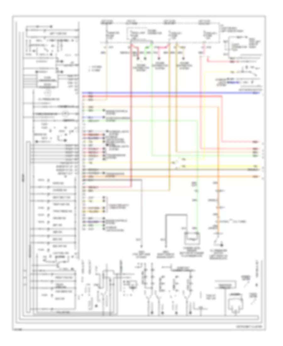 Instrument Cluster Wiring Diagram Except Hybrid 1 of 2 for Hyundai Sonata GLS 2014