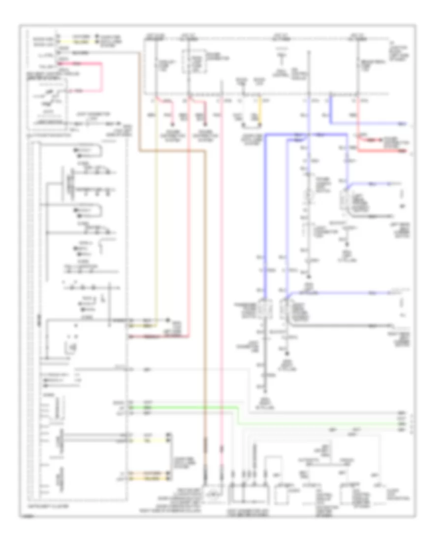Instrument Illumination Wiring Diagram Except Hybrid 1 of 2 for Hyundai Sonata GLS 2014
