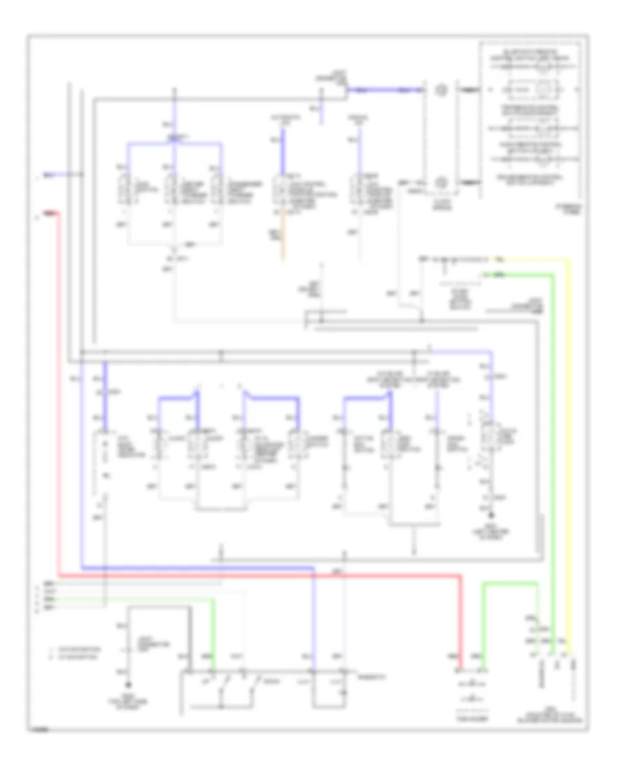 Instrument Illumination Wiring Diagram, Except Hybrid (2 of 2) for Hyundai Sonata GLS 2014