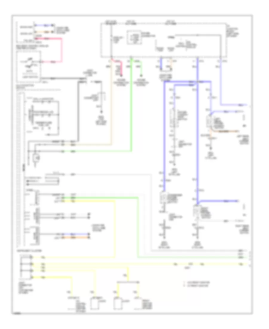 Instrument Illumination Wiring Diagram, Hybrid (1 of 2) for Hyundai Sonata GLS 2014