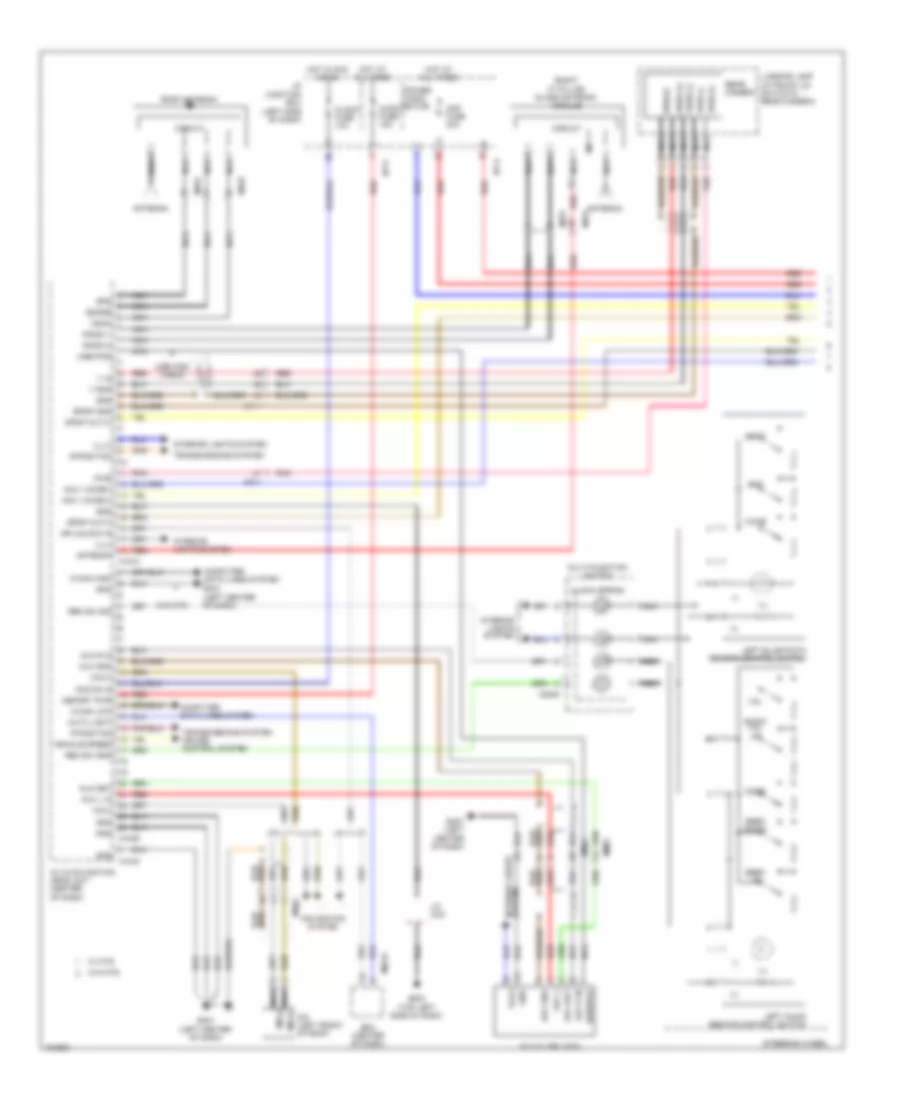 Navigation Wiring Diagram, Except Hybrid with JBL Amplifier (1 of 2) for Hyundai Sonata GLS 2014