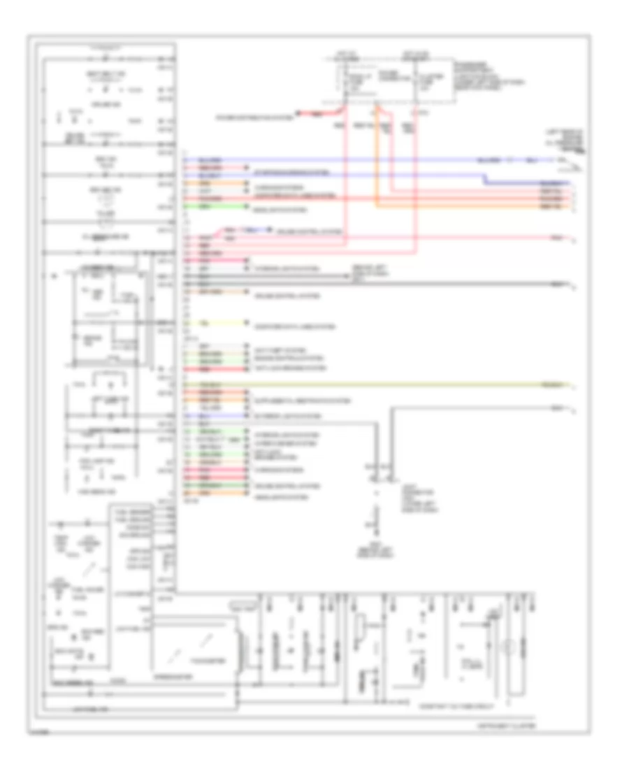 Instrument Cluster Wiring Diagram 1 of 2 for Hyundai Elantra GLS 2009