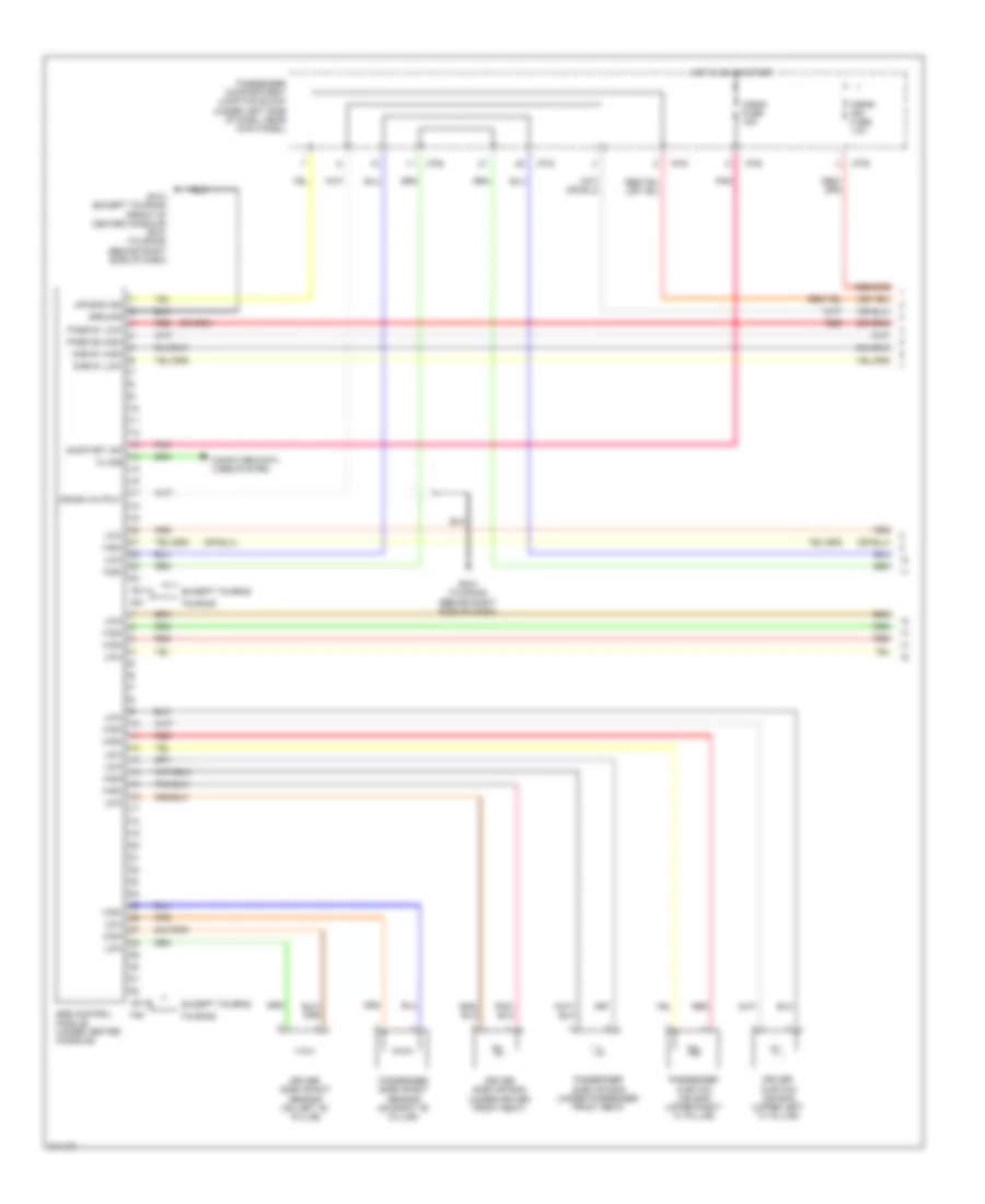 Supplemental Restraints Wiring Diagram, with Depowered Air Bag (1 of 2) for Hyundai Elantra GLS 2009