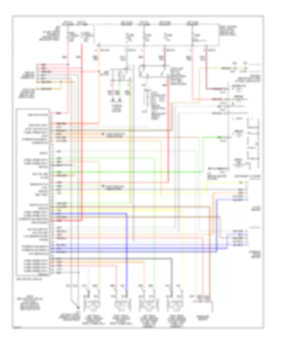 Anti lock Brakes Wiring Diagram with ESP for Hyundai Tiburon SE 2005