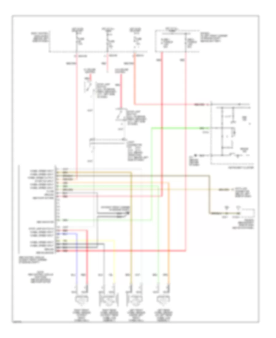 Anti lock Brakes Wiring Diagram without ESP for Hyundai Tiburon SE 2005