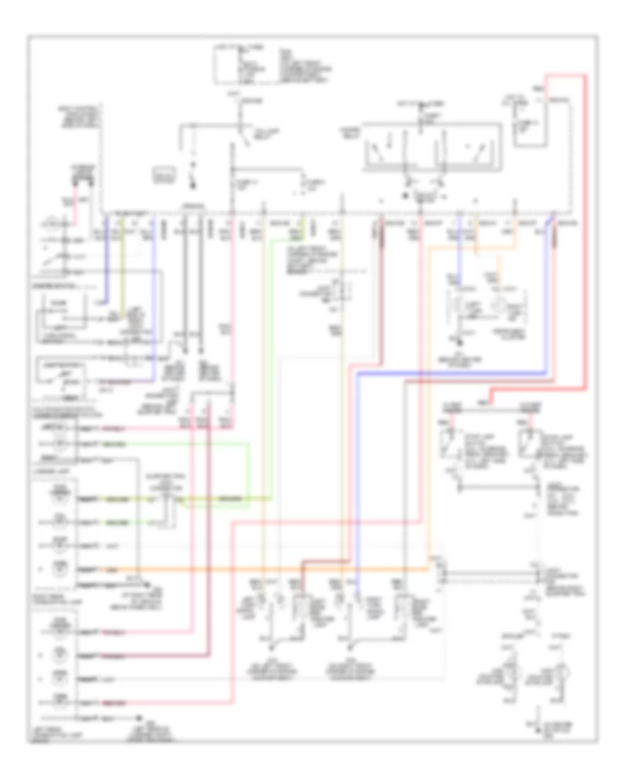 Exterior Lamps Wiring Diagram for Hyundai Tiburon SE 2005