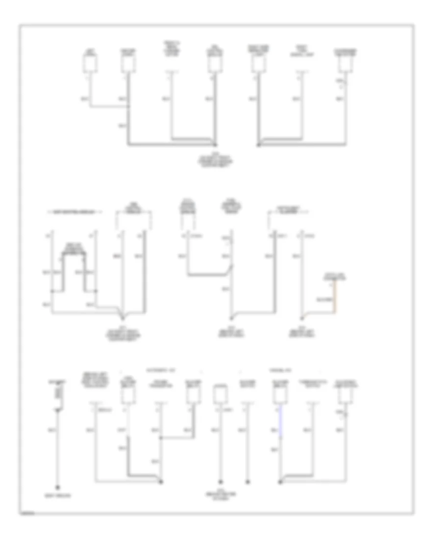 Ground Distribution Wiring Diagram 3 of 3 for Hyundai Tiburon SE 2005