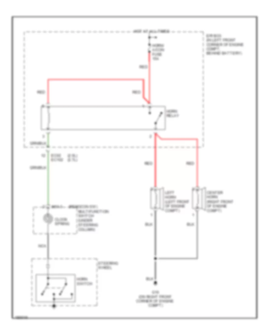 Horn Wiring Diagram for Hyundai Tiburon SE 2005