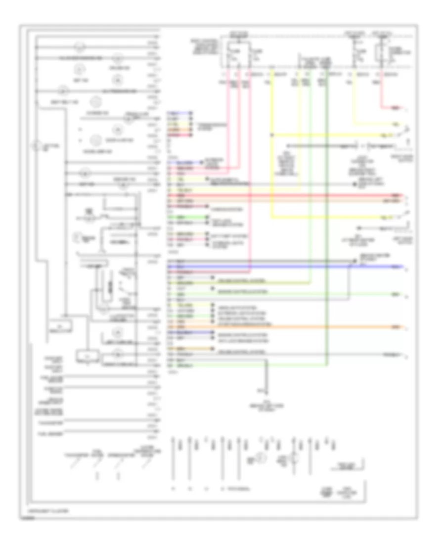 Instrument Cluster Wiring Diagram 1 of 2 for Hyundai Tiburon SE 2005