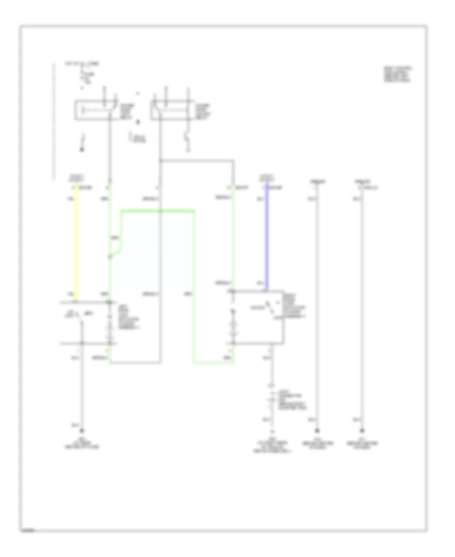 Power Door Locks Wiring Diagram for Hyundai Tiburon SE 2005