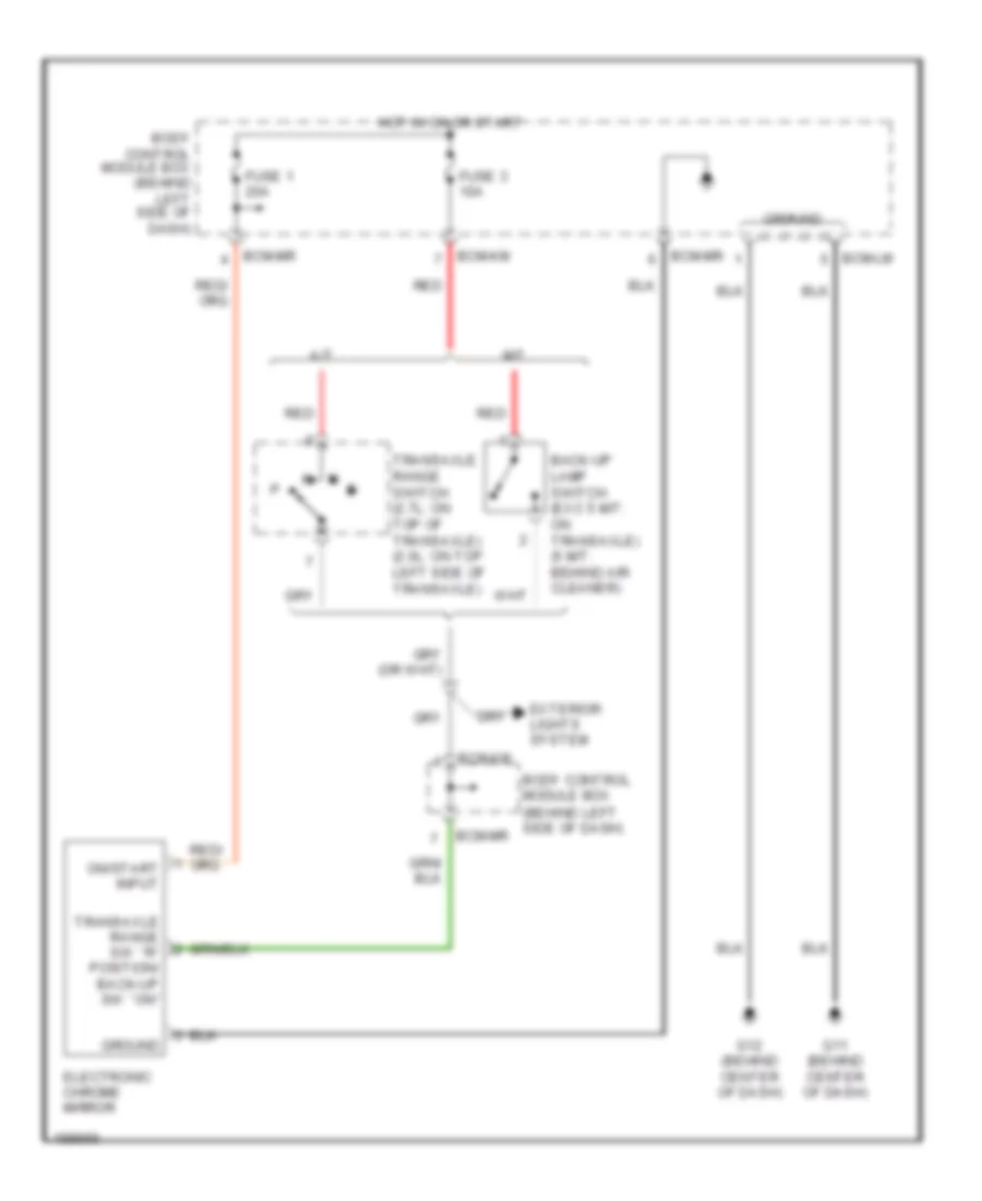 Electrochromic Mirror Wiring Diagram for Hyundai Tiburon SE 2005