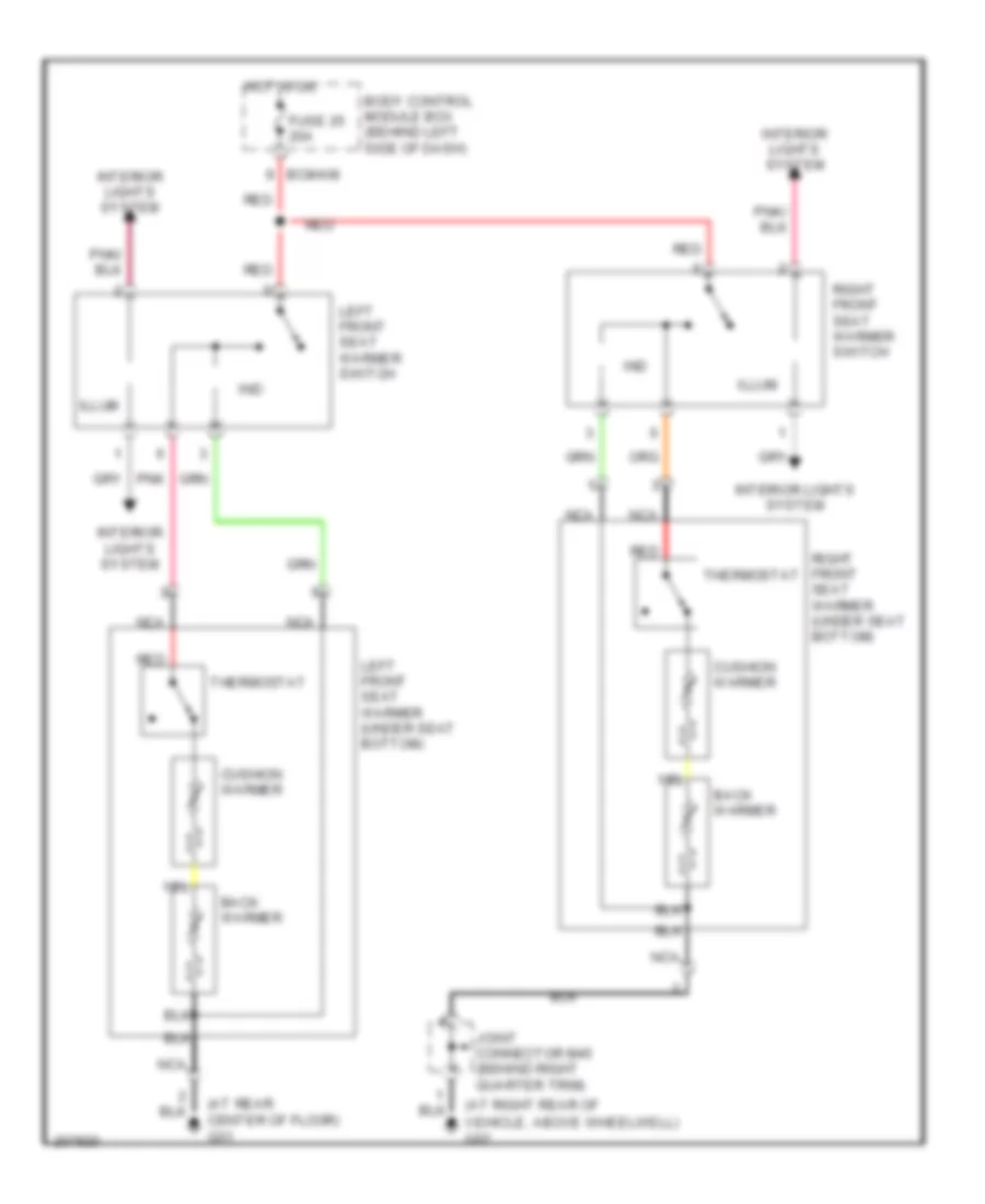 Heated Seats Wiring Diagram for Hyundai Tiburon SE 2005