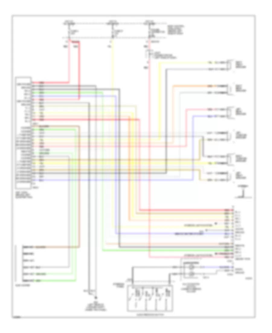 Radio Wiring Diagram with Amplifier without J290 Amp for Hyundai Tiburon SE 2005