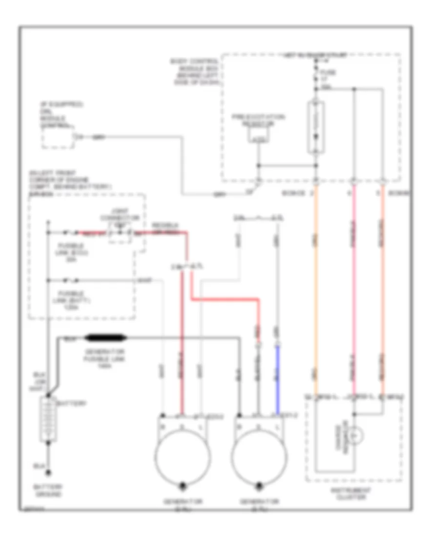 Charging Wiring Diagram for Hyundai Tiburon SE 2005