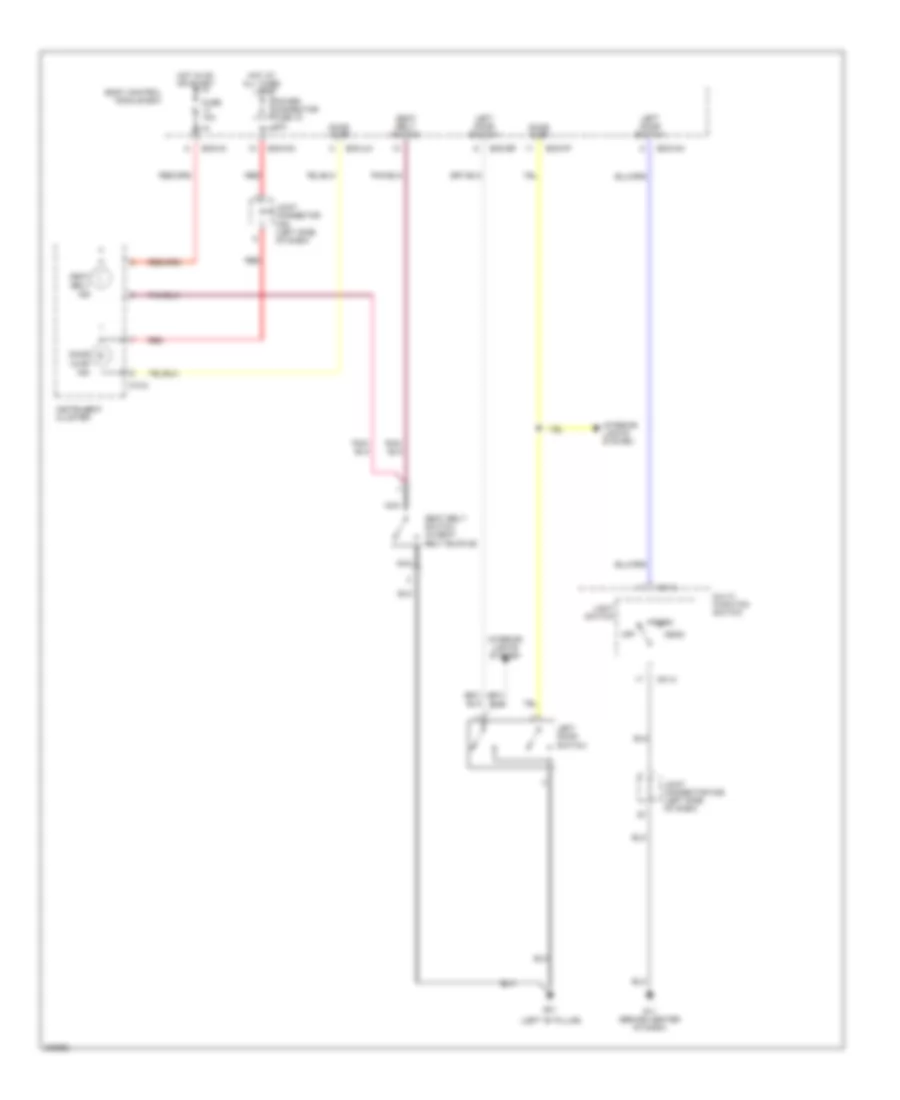 Warning Systems Wiring Diagram for Hyundai Tiburon SE 2005