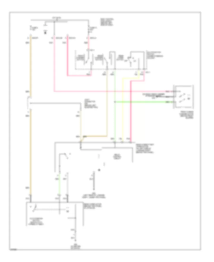 Rear Wiper Washer Wiring Diagram for Hyundai Tiburon SE 2005