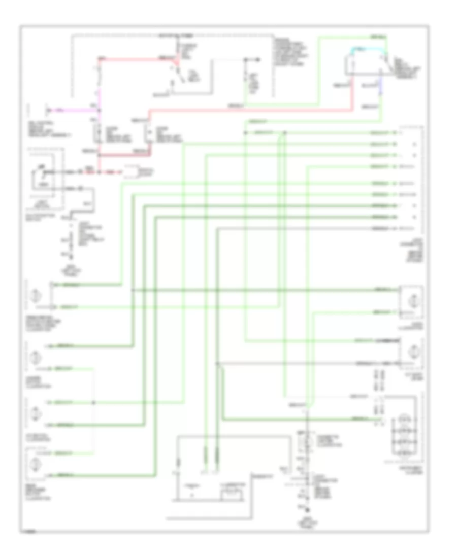 Instrument Illumination Wiring Diagram, with DRL for Hyundai Accent GL 1999