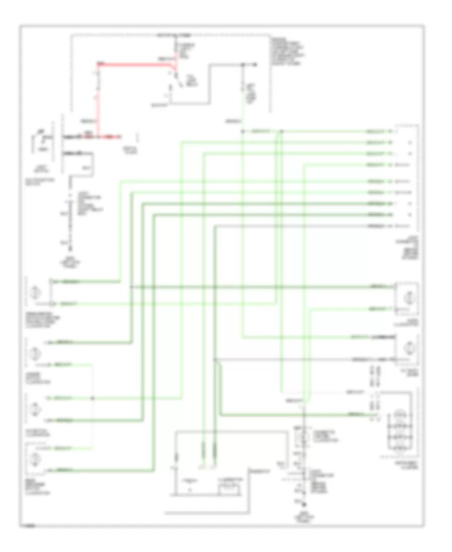 Instrument Illumination Wiring Diagram, without DRL for Hyundai Accent GL 1999