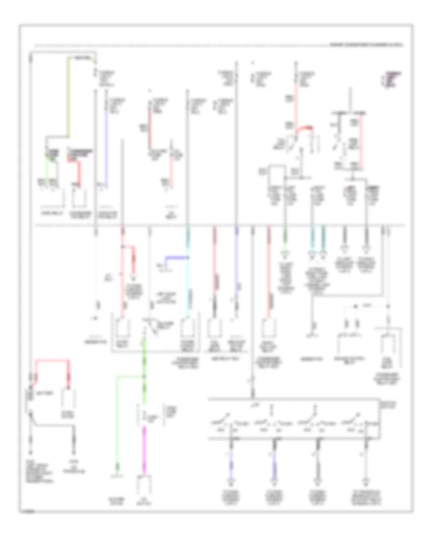 Power Distribution Wiring Diagram 1 of 4 for Hyundai Accent GL 1999